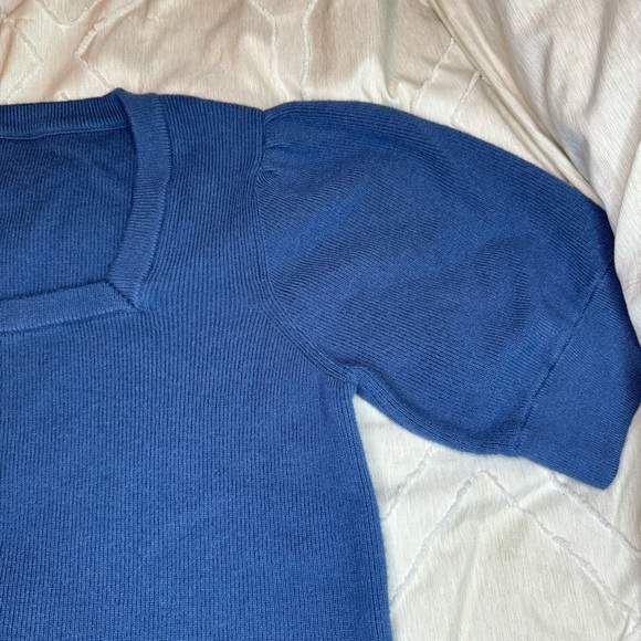 Women’s square neck puff short sleeve sweater xl - Picture 3 of 6